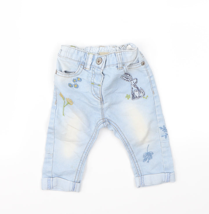 NEXT Blue Cargo Jeans Size 6-9 Months