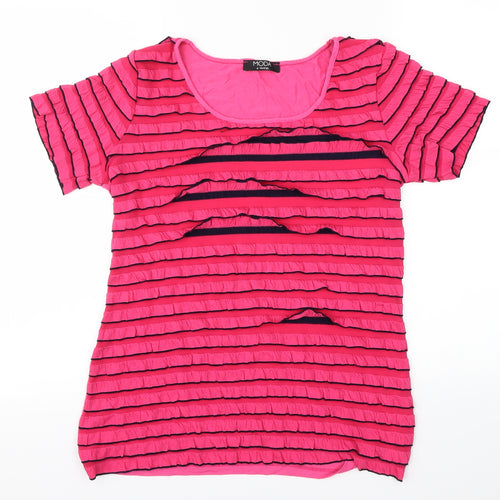 Moda Womens Pink   Basic T-Shirt Size 12
