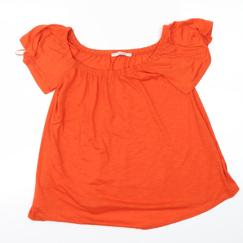 George Womens Orange   Basic T-Shirt Size 8