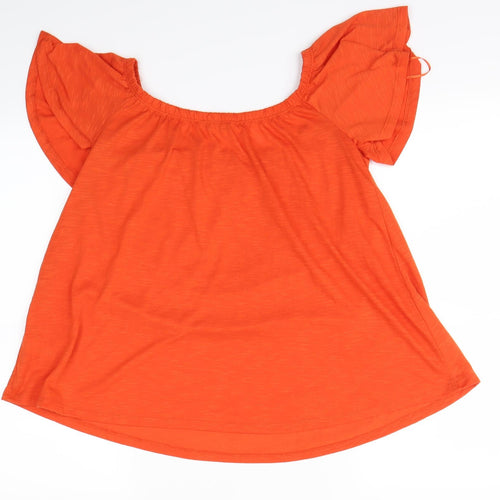 George Womens Orange   Basic T-Shirt Size 8