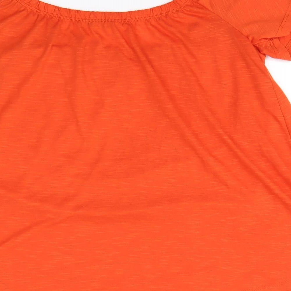 George Womens Orange   Basic T-Shirt Size 8