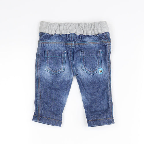 Rocha Little Rocha  Blue  Denim Cargo Jeans Size 0-3 Months