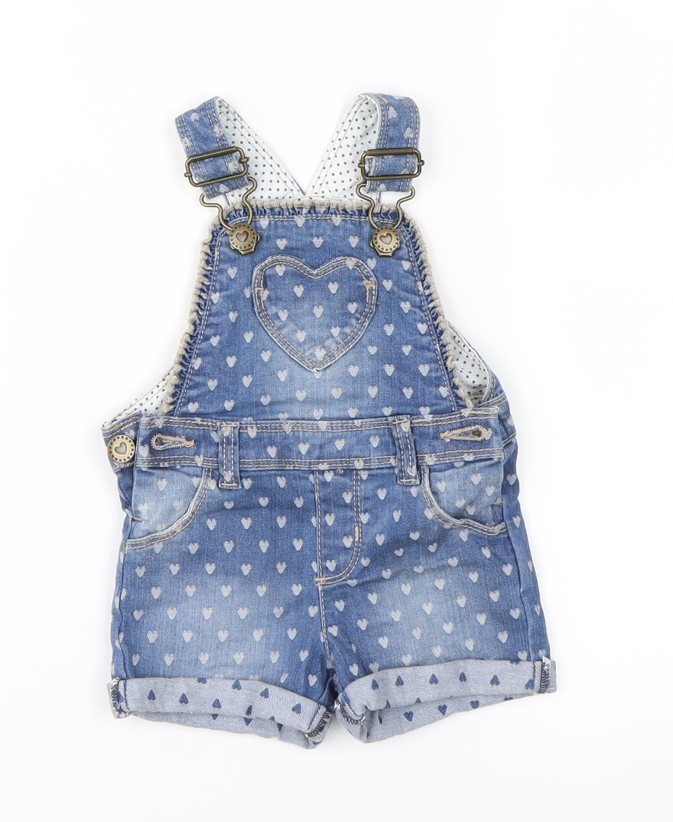 Preworn  Blue   Dungaree Outfit/Set Size 3-6 Months