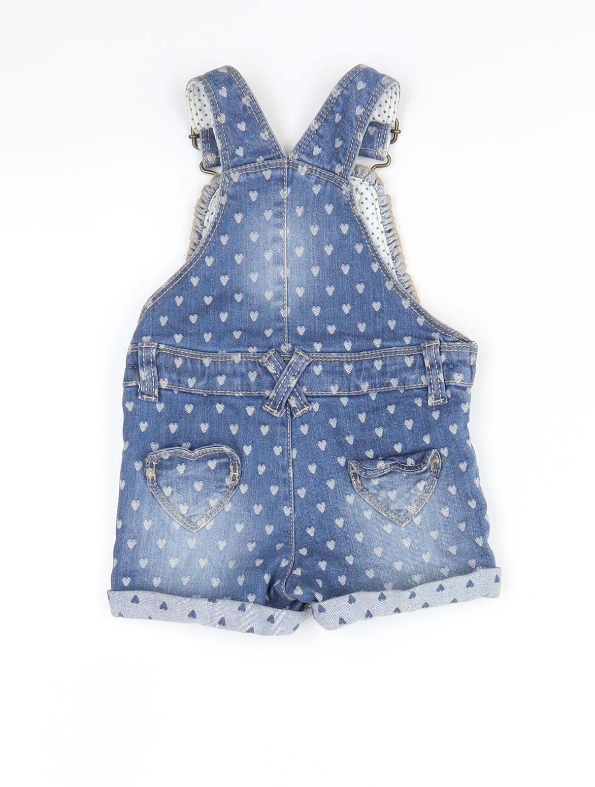 Preworn  Blue   Dungaree Outfit/Set Size 3-6 Months