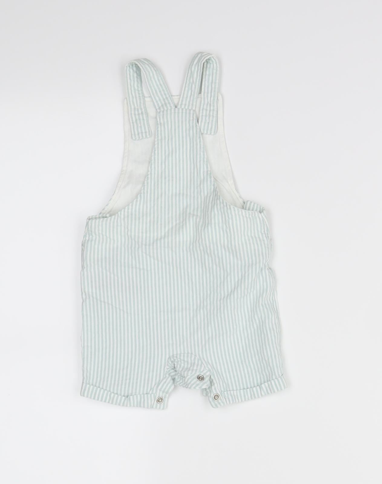 M&S   Green Pinstripe  Romper Outfit/Set Size 3-6 Months