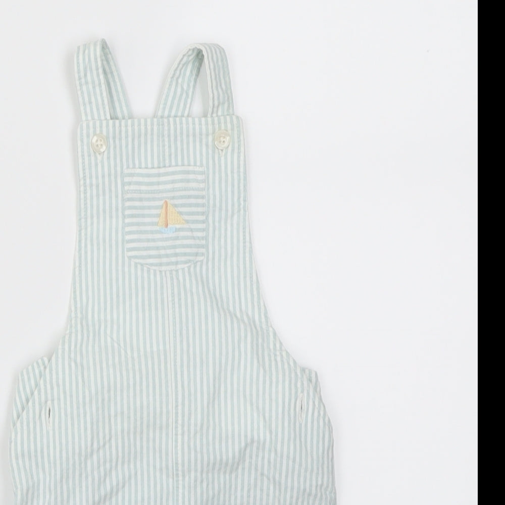 M&S   Green Pinstripe  Romper Outfit/Set Size 3-6 Months