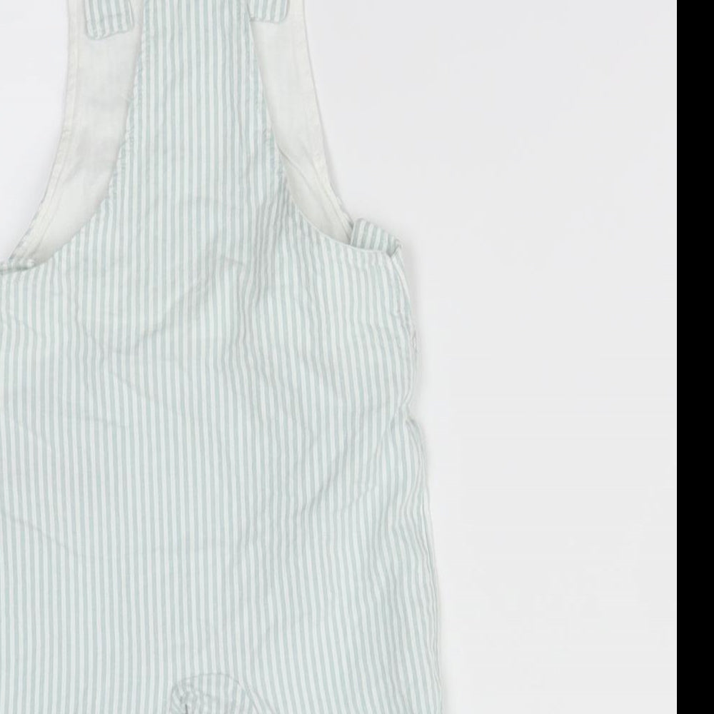 M&S   Green Pinstripe  Romper Outfit/Set Size 3-6 Months