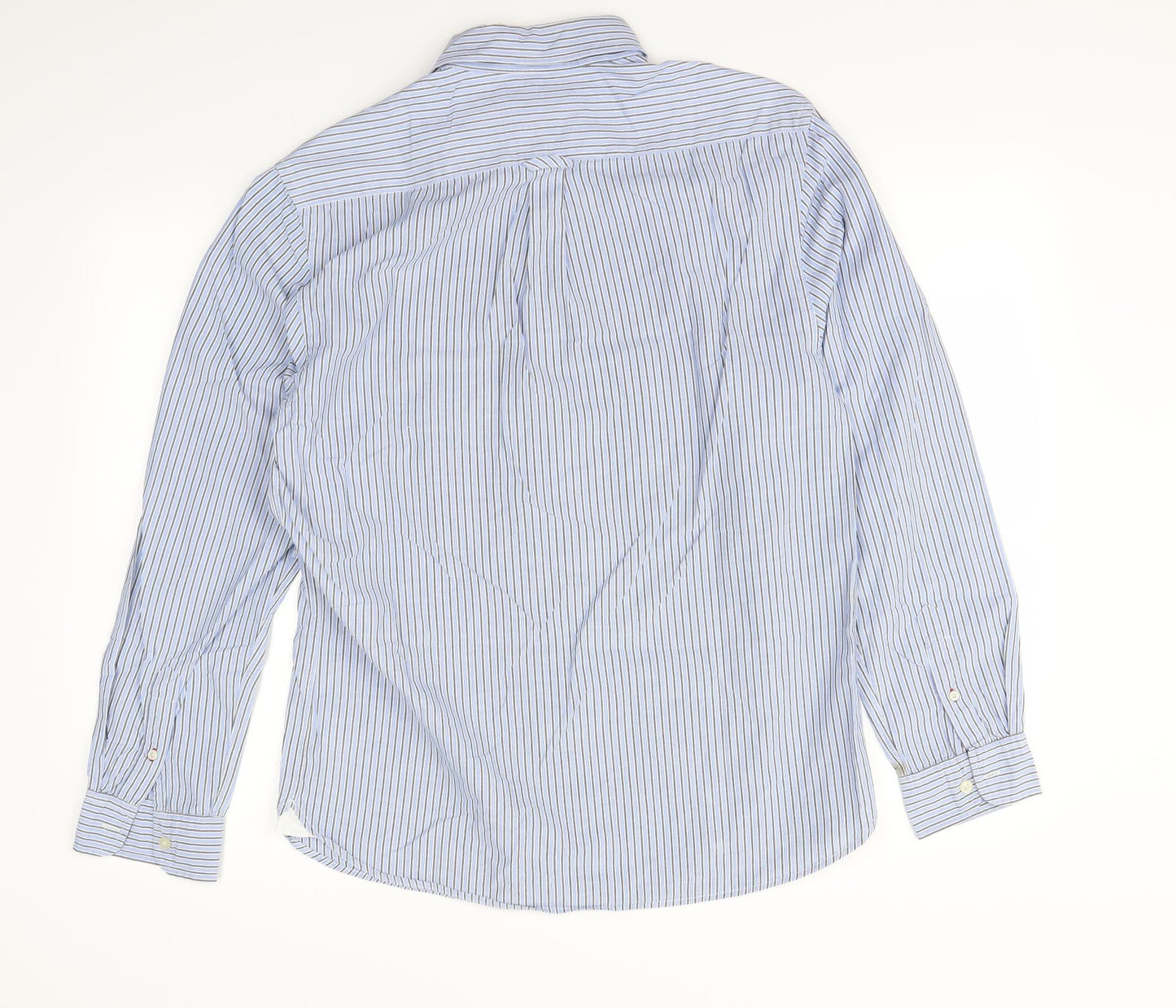 Howick Mens Blue Pinstripe   Dress Shirt Size M