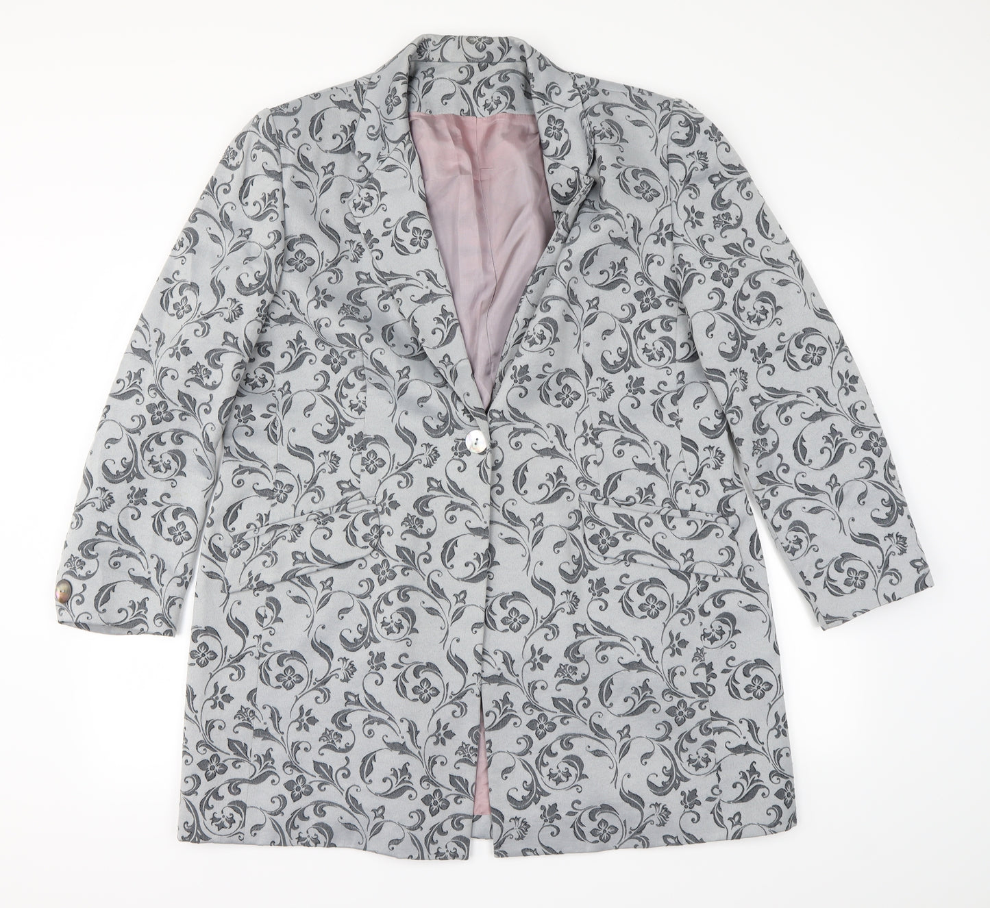 Debenhams Mens Grey Fair Isle  Jacket Blazer Size 40