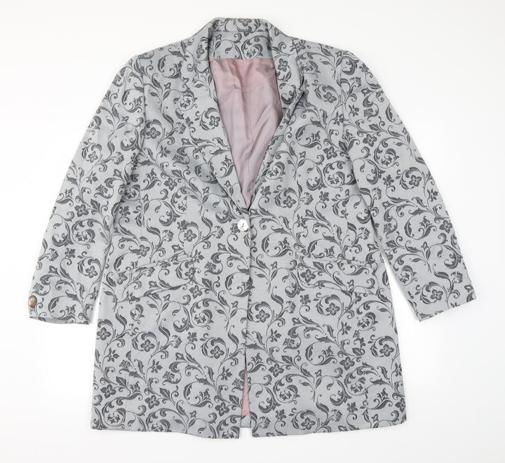 Debenhams Mens Grey Fair Isle  Jacket Blazer Size 40