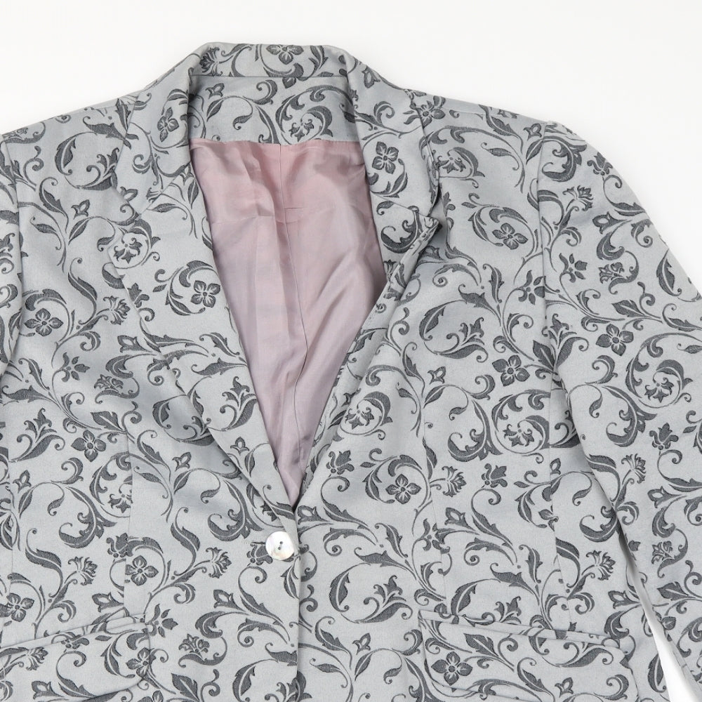 Debenhams Mens Grey Fair Isle  Jacket Blazer Size 40