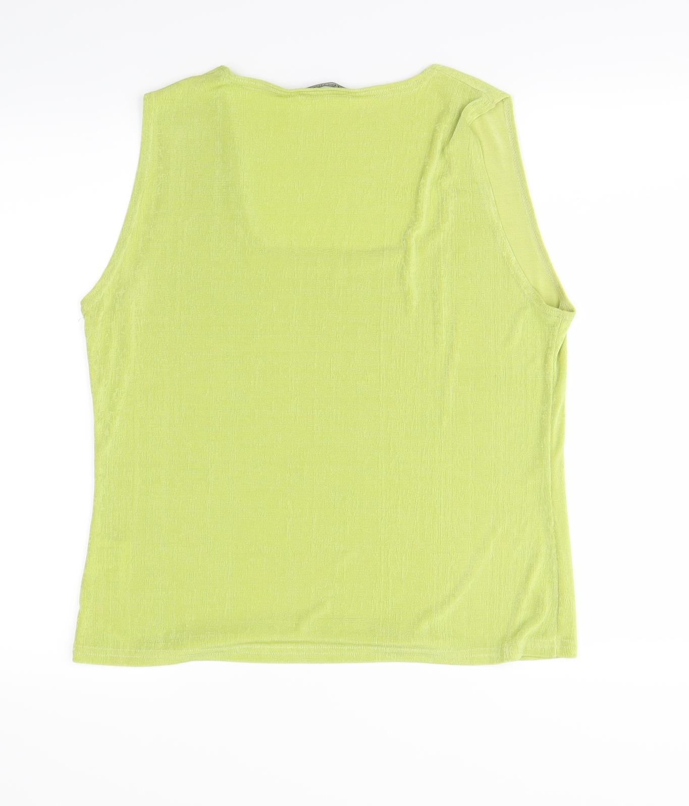 Reflections Womens Green   Basic Tank Size 2XL
