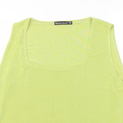 Reflections Womens Green   Basic Tank Size 2XL