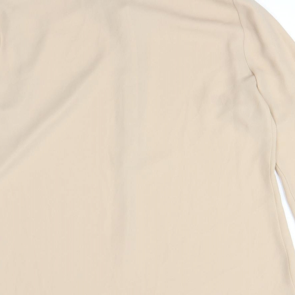 Dorothy Perkins Womens Beige   Basic Blouse Size 14