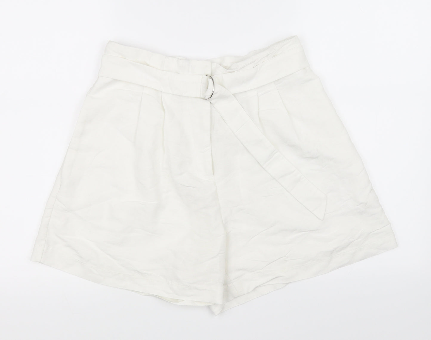 H&M Womens White   Chino Shorts Size 8