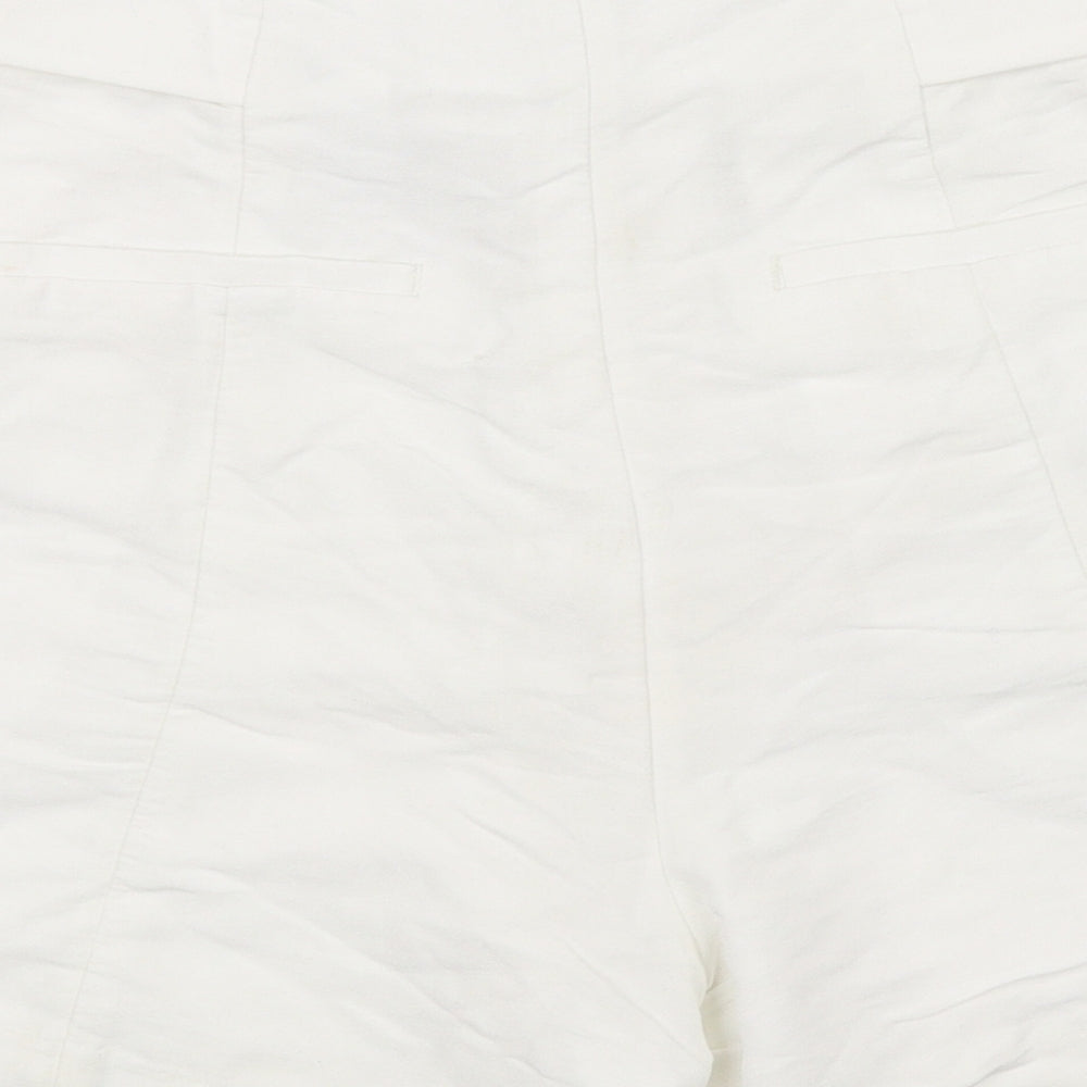 H&M Womens White   Chino Shorts Size 8
