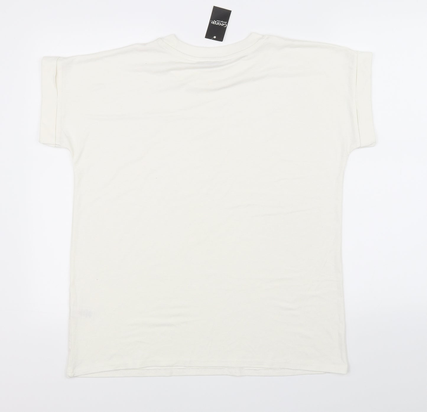 George Womens White   Basic T-Shirt Size 14