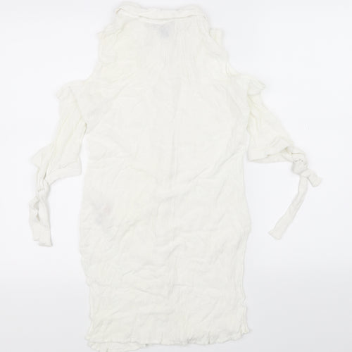 New Look Womens White   Basic Button-Up Size M