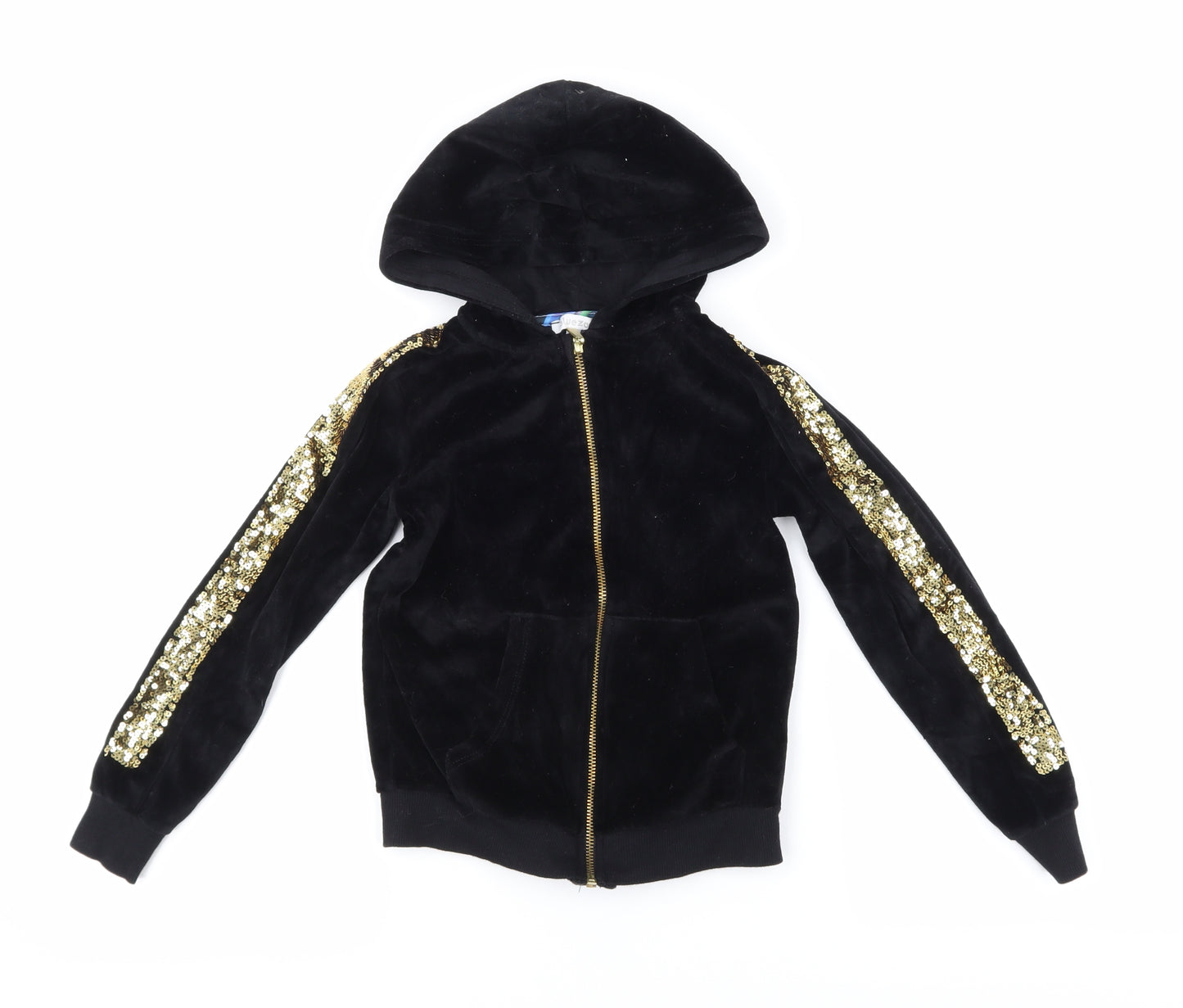 Blue Zoo Girls Black   Full Zip Hoodie Size 7-8 Years