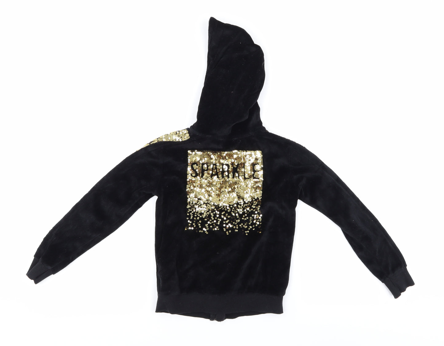 Blue Zoo Girls Black   Full Zip Hoodie Size 7-8 Years