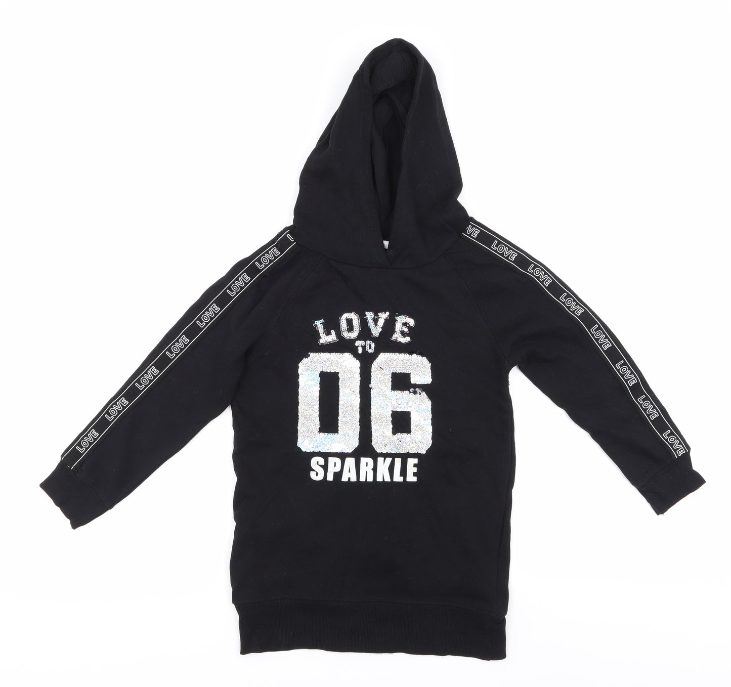 Blue Zoo Girls Black   Pullover Hoodie Size 7-8 Years