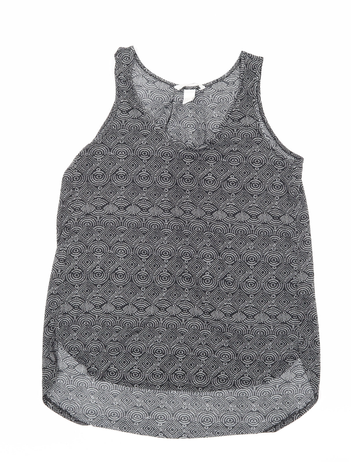 H&M Womens Black Geometric  Basic Tank Size S
