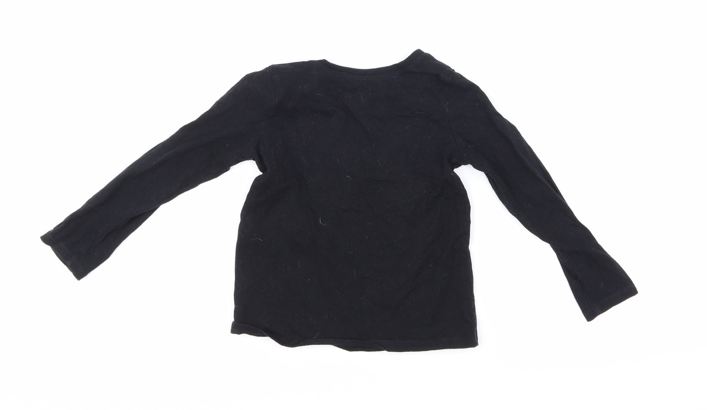 The Children's Place Girls Black   Basic T-Shirt Size 3 Years