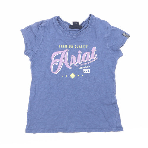 Ariat Girls Blue   Basic T-Shirt Size S
