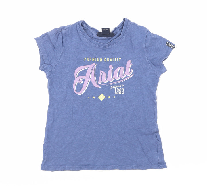 Ariat Girls Blue   Basic T-Shirt Size S