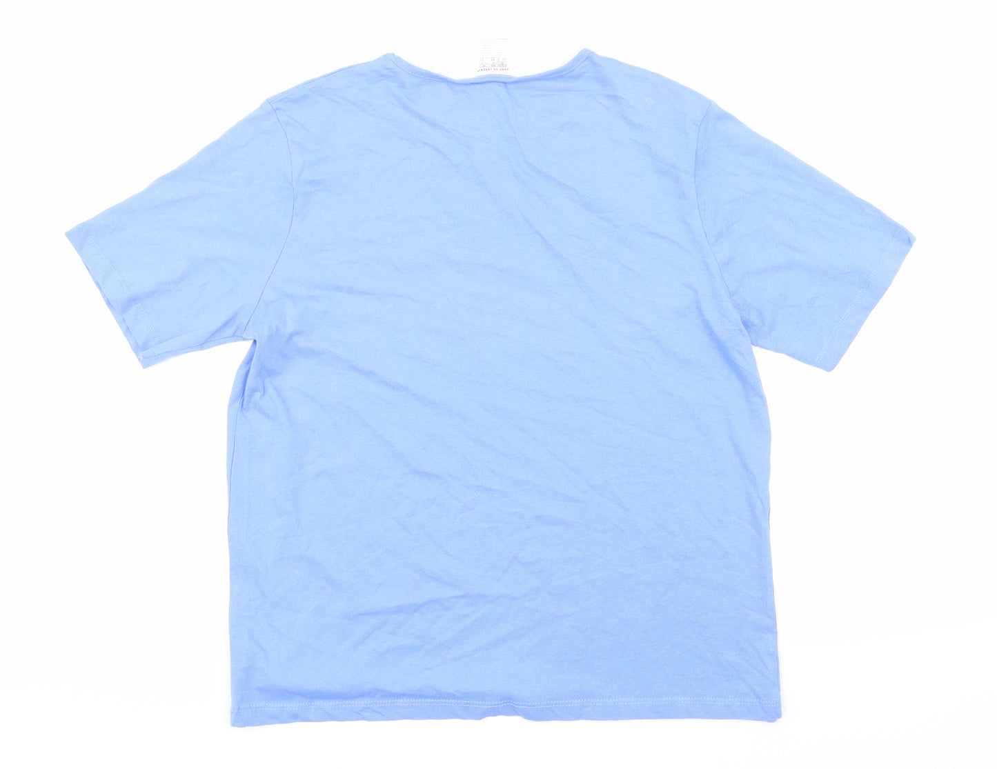 Anne De Lancay Womens Blue   Basic T-Shirt Size 14
