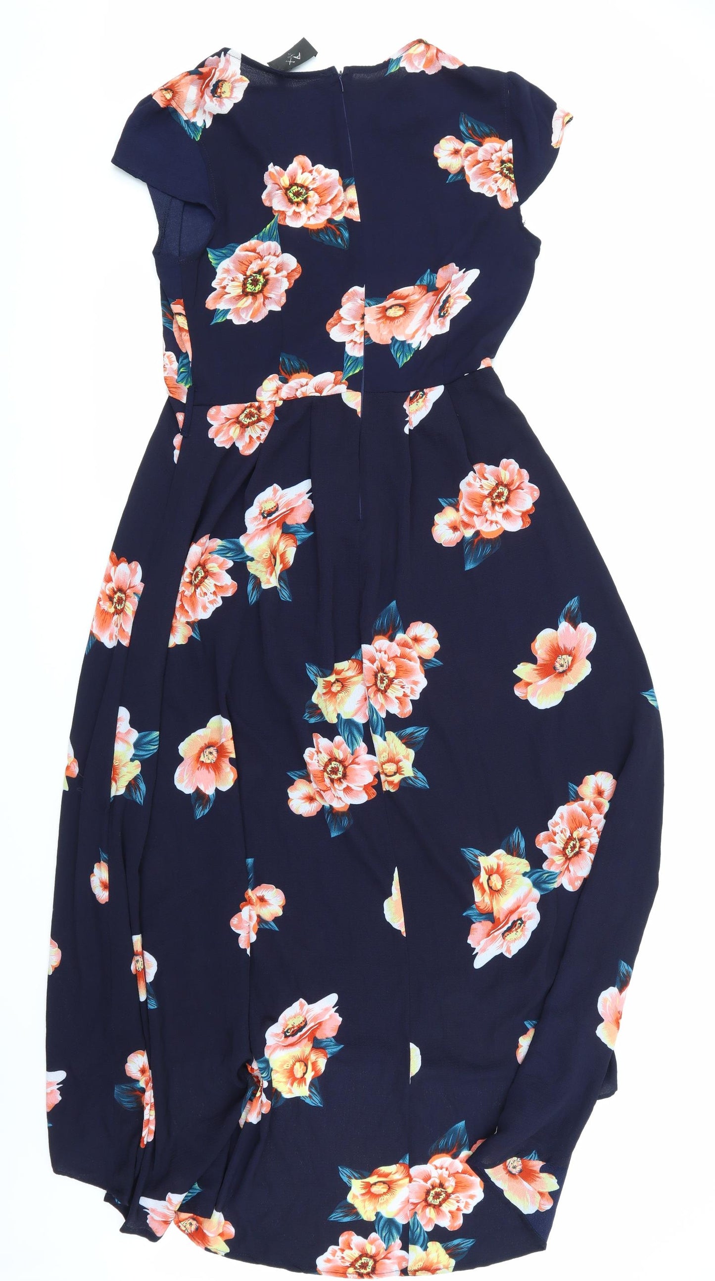 AX Paris Womens Blue Floral  A-Line  Size 10