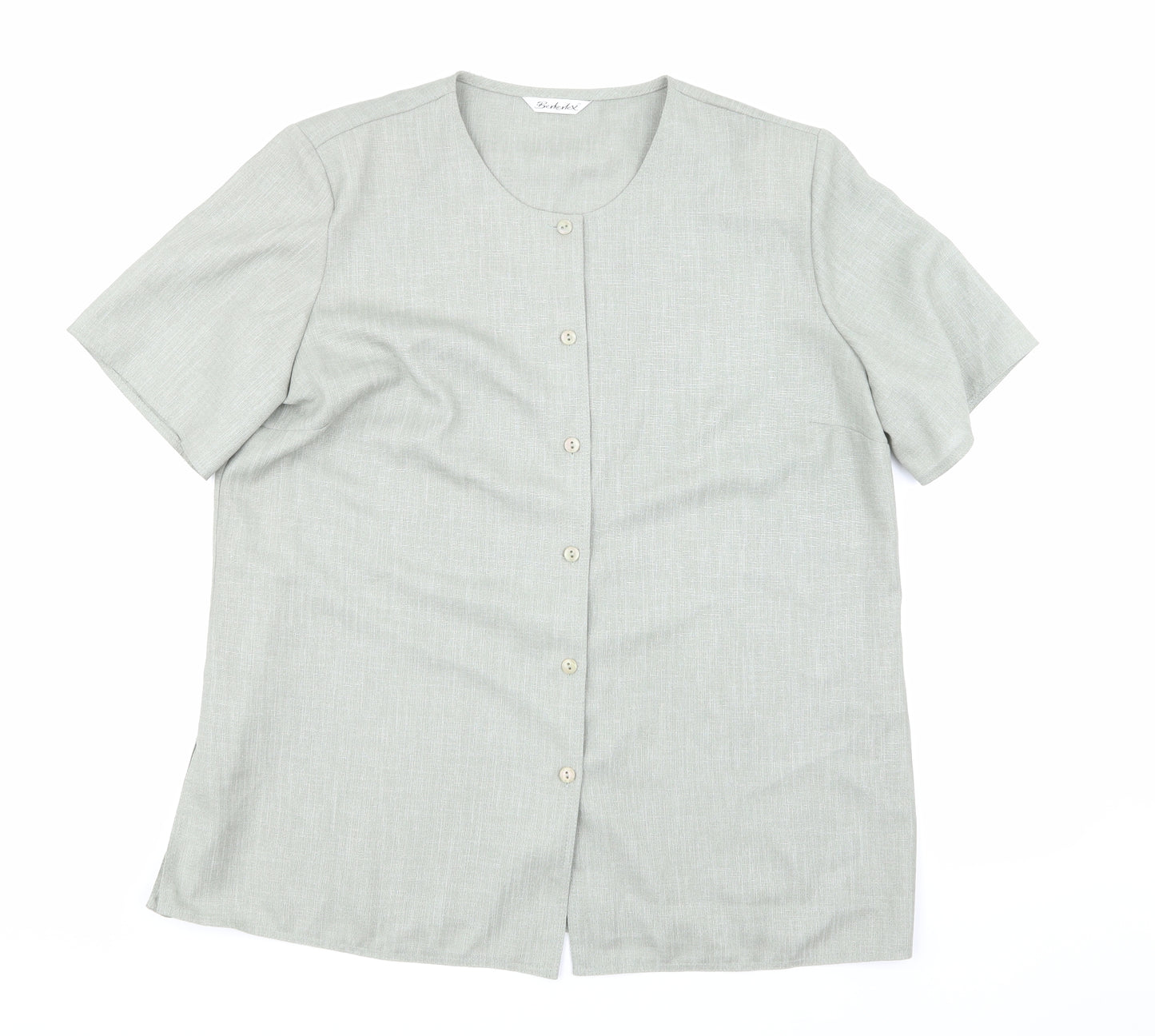 Berkertex Womens Green   Basic Button-Up Size 18