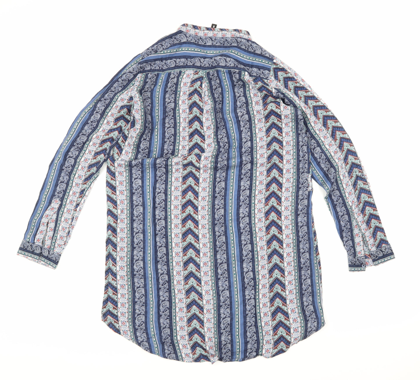 H&M Womens Blue Striped  Shirt Dress  Size 8