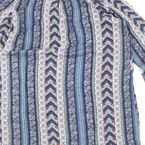 H&M Womens Blue Striped  Shirt Dress  Size 8