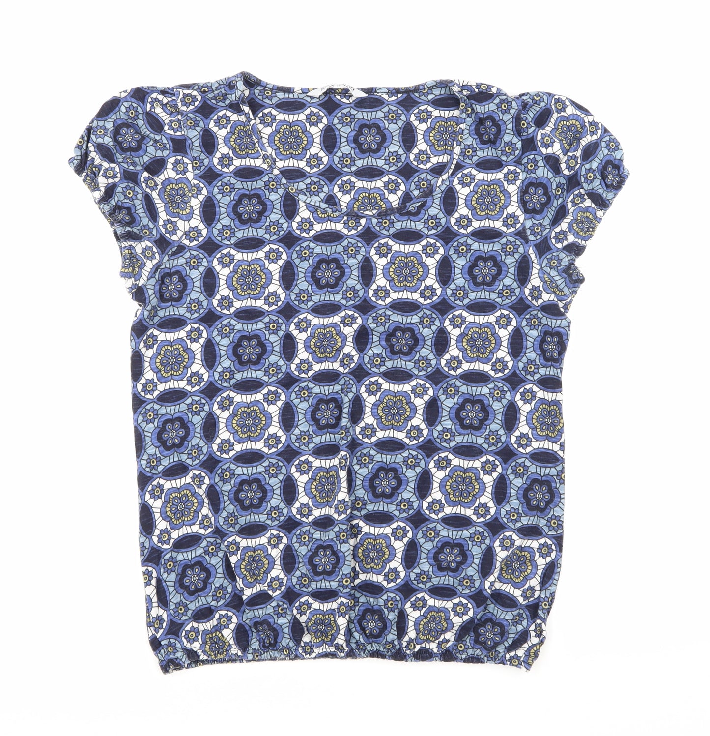Debenhams Womens Blue Floral  Basic T-Shirt Size 12