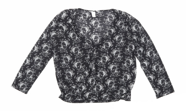 H&M Womens Black Basic T-Shirt Size S