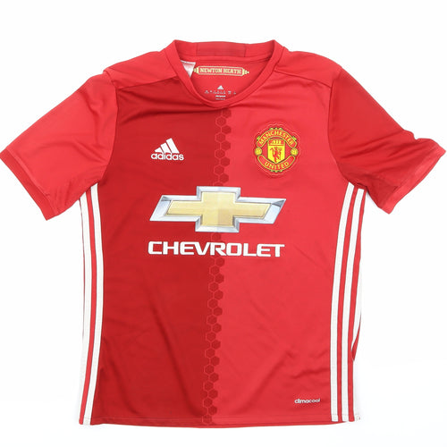adidas Boys Red   Basic T-Shirt Size 13-14 Years