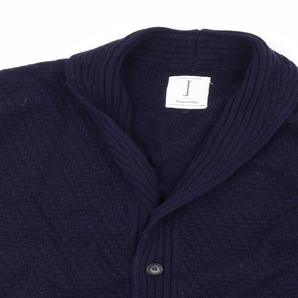 Jasper Conran Mens Blue  Knit Cardigan Jumper Size 3XL
