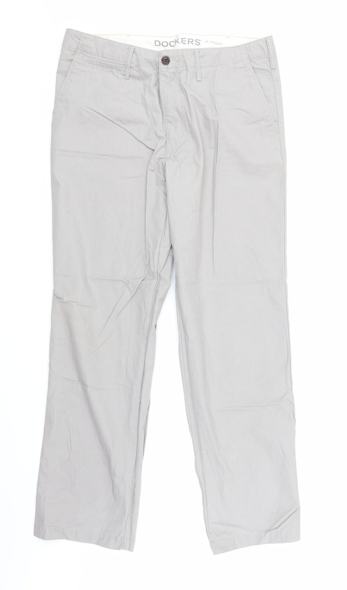 DOCKERS Mens Grey   Trousers  Size 34 in L32 in