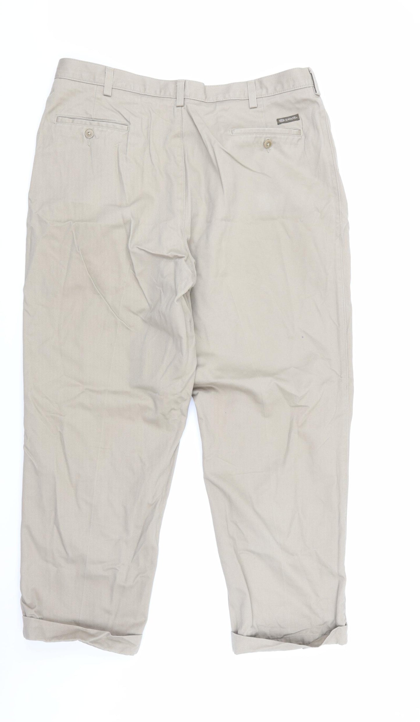 Savane Mens Beige   Trousers  Size 40 in L30 in
