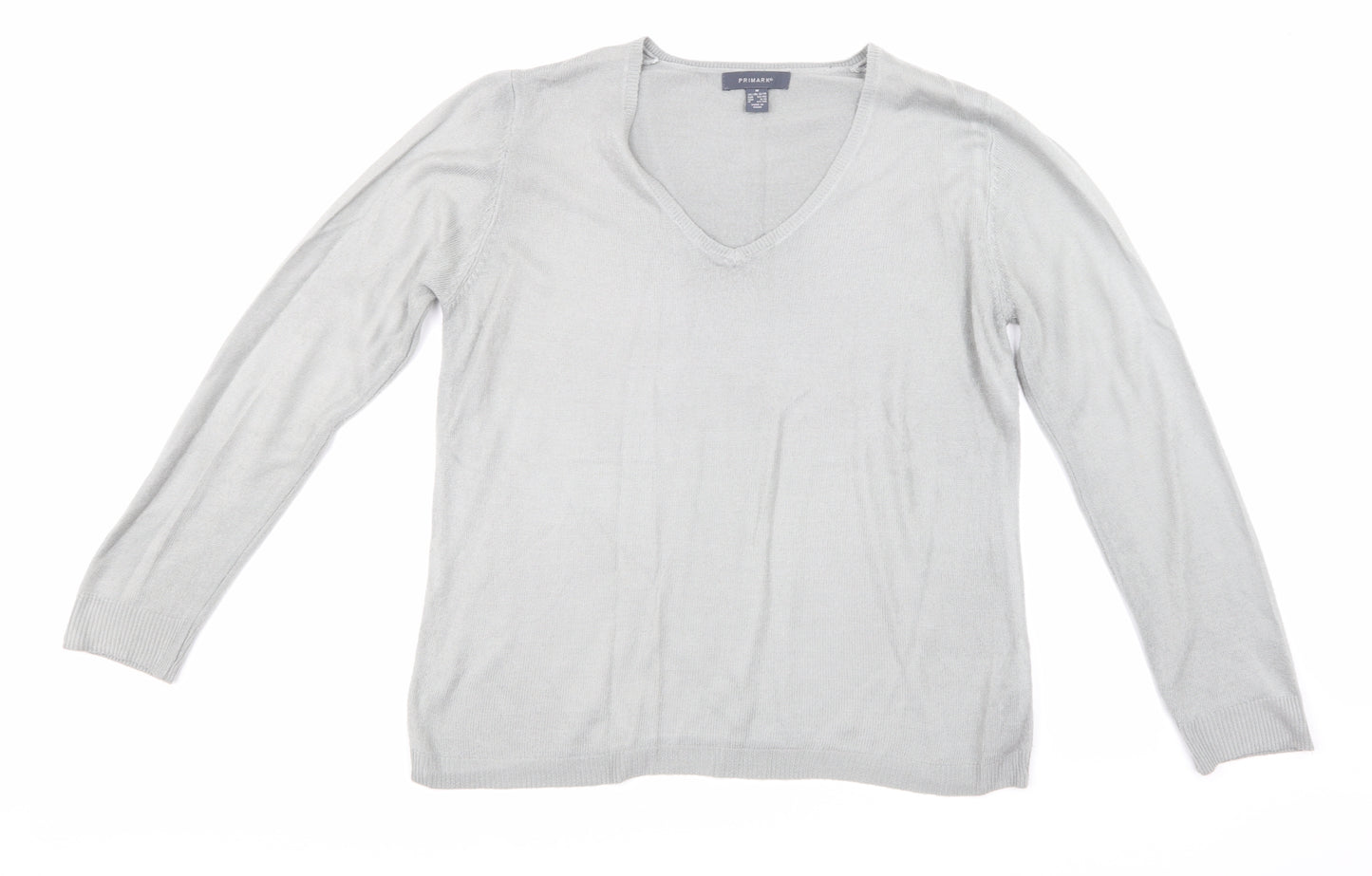 Primark Womens Grey  Knit Pullover Jumper Size 12