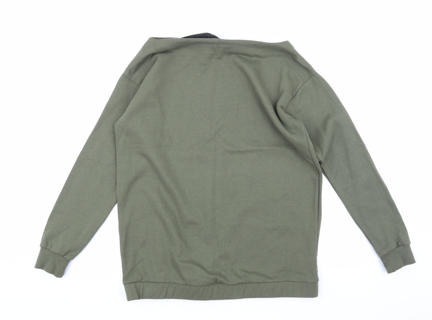 Boohoo Womens Green   Pullover Sweatshirt Size S