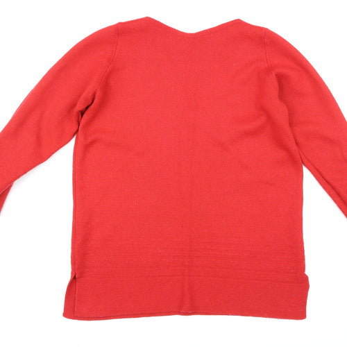 Marks and Spencer Womens Red  Knit Pullover Jumper Size 14