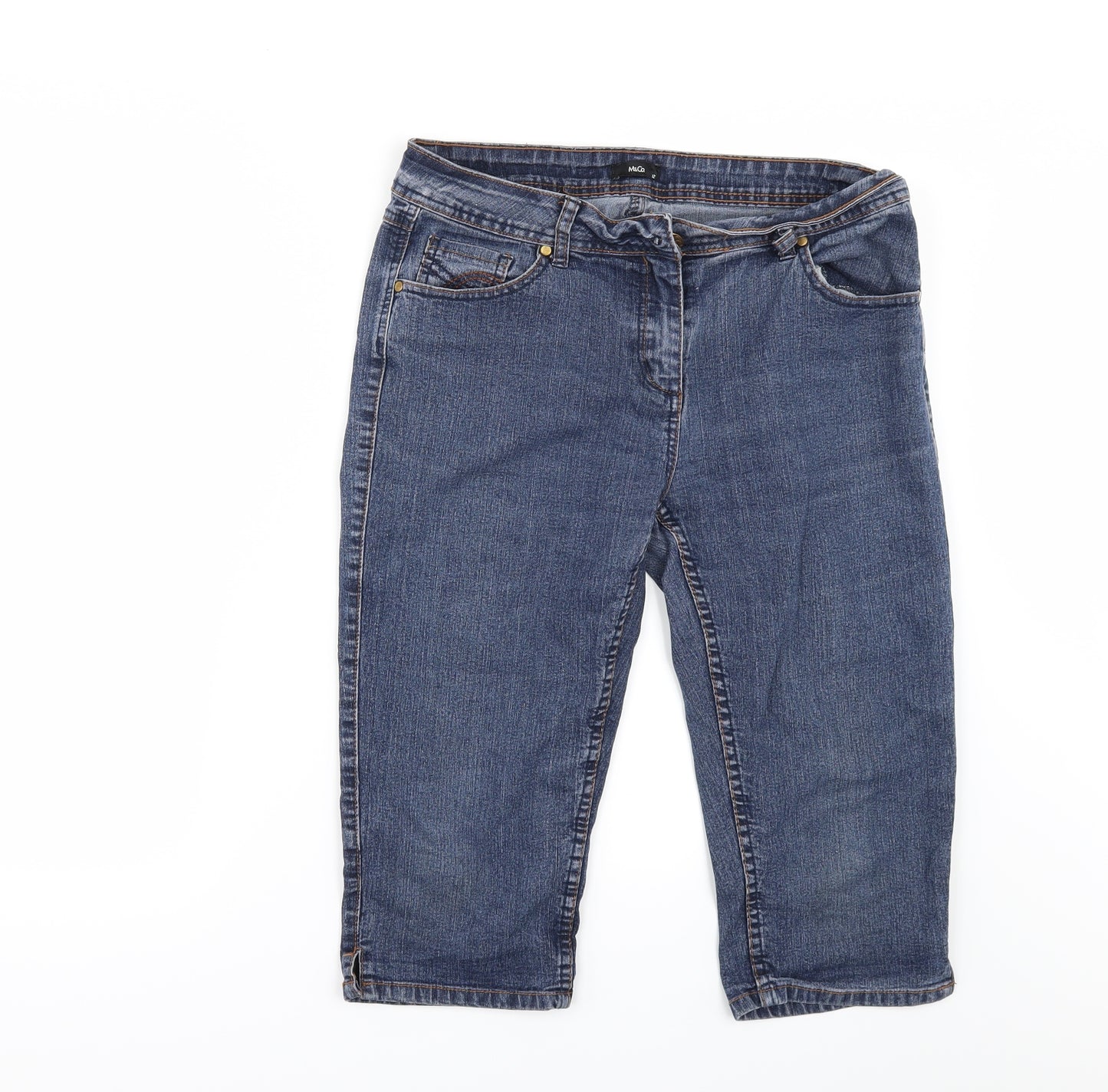 M&Co Womens Blue  Denim Cropped Jeans Size 12