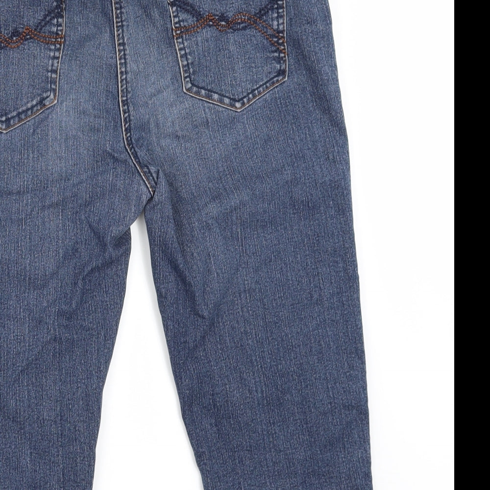 M&Co Womens Blue  Denim Cropped Jeans Size 12