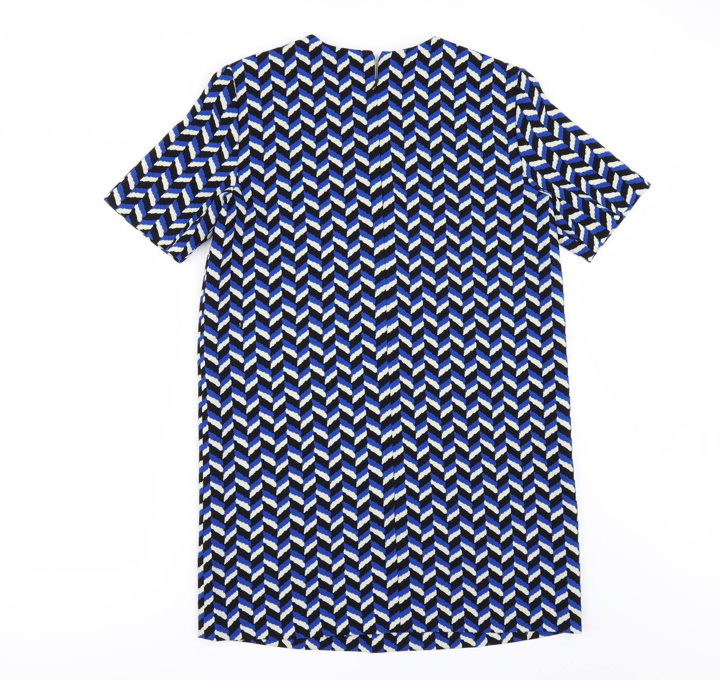Zara Womens Blue Geometric  T-Shirt Dress  Size M