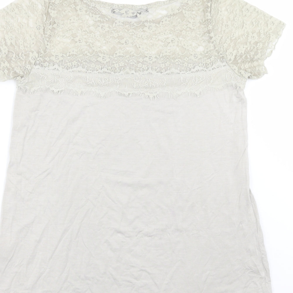 Philosophy Blues Original Womens Beige   Basic T-Shirt Size M