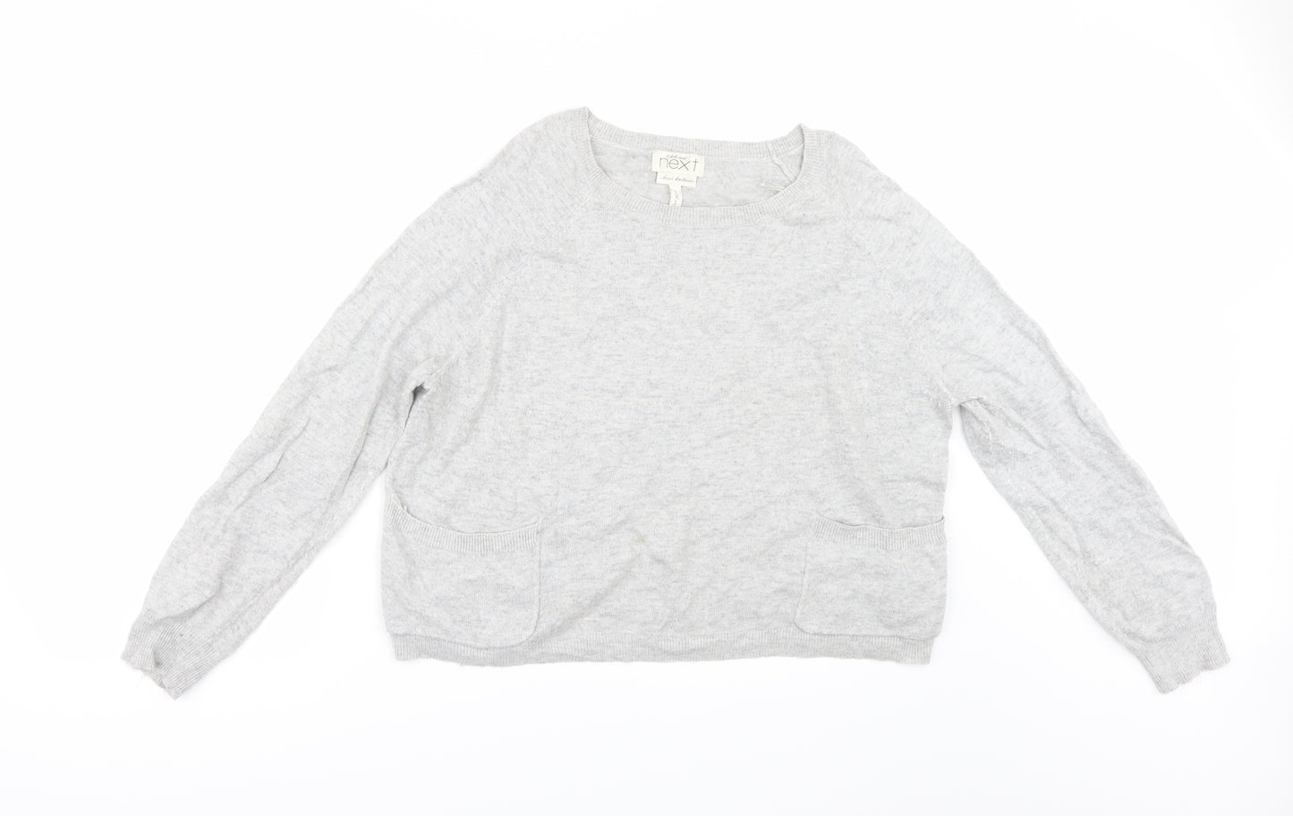 NEXT Womens Grey   Pullover Jumper Size 14  - Crop jumper
