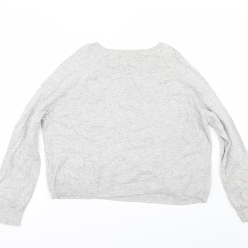 NEXT Womens Grey   Pullover Jumper Size 14  - Crop jumper