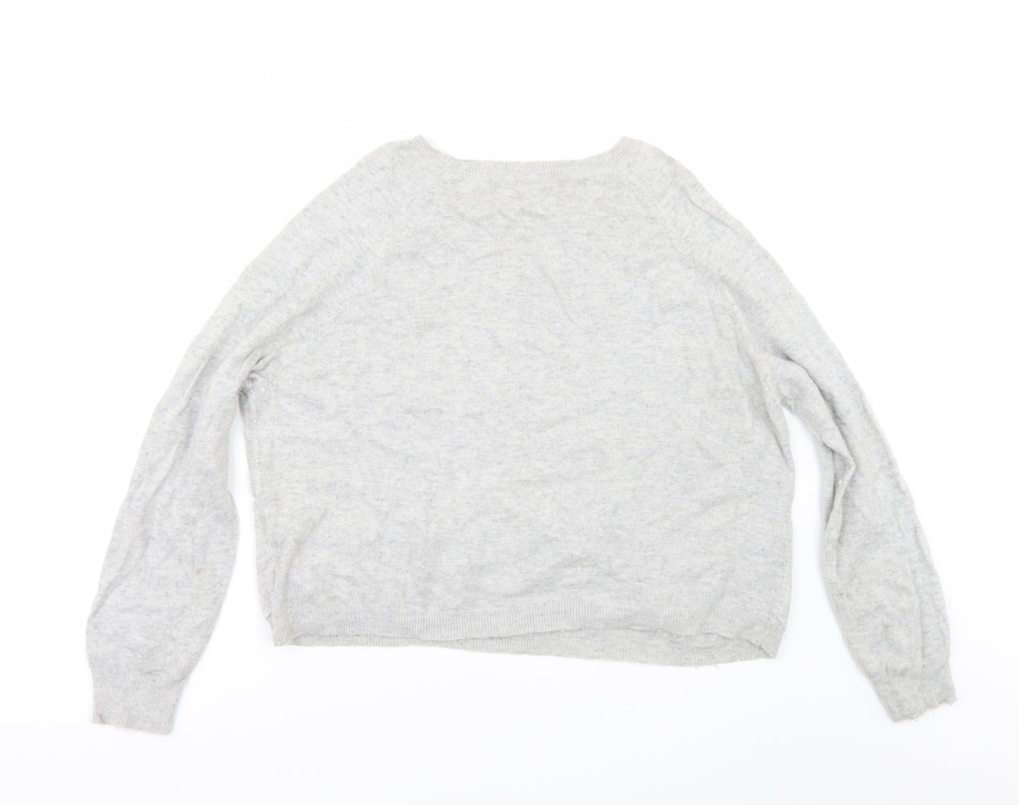 NEXT Womens Grey   Pullover Jumper Size 14  - Crop jumper